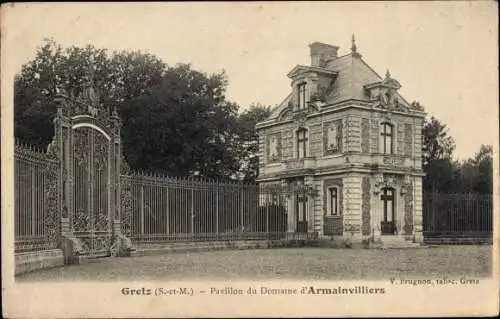 Ak Gretz Armainvilliers Seine et Marne, Pavillon du Domaine d'Armainvilliers
