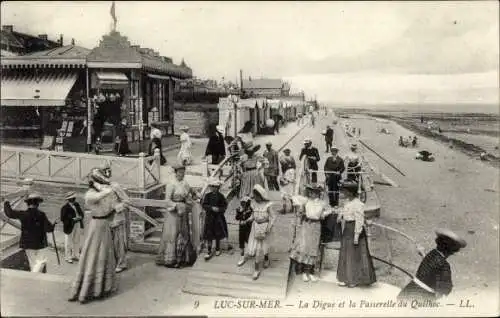 Ak Luc sur Mer Calvados, La Digue, La Passerelle du Quilhoc