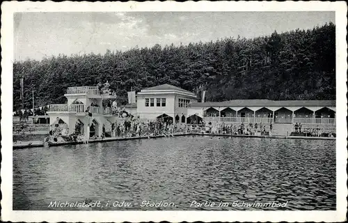 Ak Michelstadt im Odenwald, Stadion, Partie im Schwimmbad