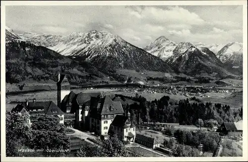 Ak Wasach Oberstdorf im Oberallgäu, Teilansicht