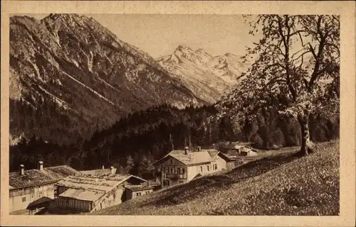 Ak Schwand Oberstdorf im Oberallgäu, Teilansicht