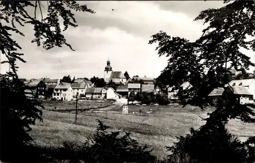 Ak Vielbrunn Michelstadt im Odenwald, Durchblick zum Ort