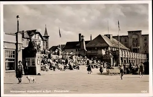 Ak Westerland auf Sylt, Promenade