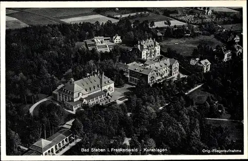 Ak Bad Steben im Frankenwald, Fliegeraufnahme von den Kuranlagen