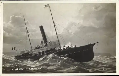Ak Dampfer Augustin Normand