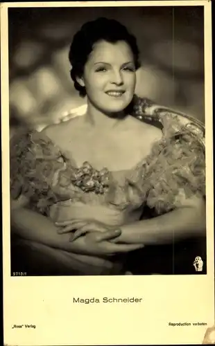 Ak Schauspielerin Magda Schneider, Portrait