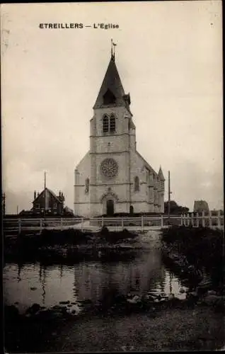Ak Étreillers Aisne, L'Eglise