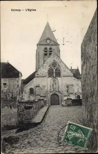 Ak Coincy Aisne, L'Eglise