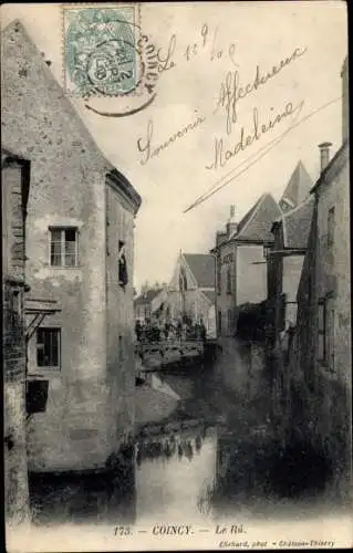 Ak Coincy Aisne, Le Ru