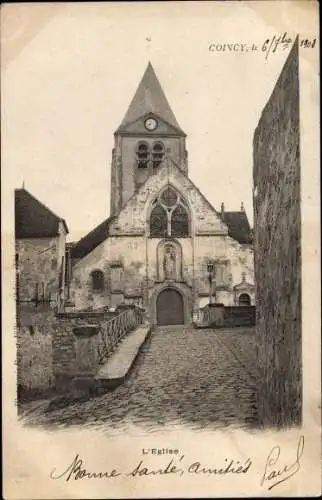 Ak Coincy Aisne, L'Eglise