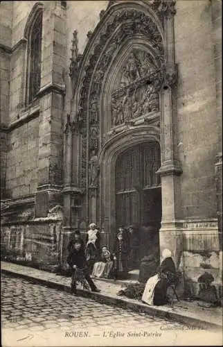 Ak Rouen Seine Maritime, L'Eglise Saint Patrice