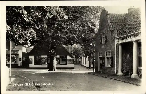 Ak Bergen Nordholland Niederlande, Dorpshoekje, Lunchroom