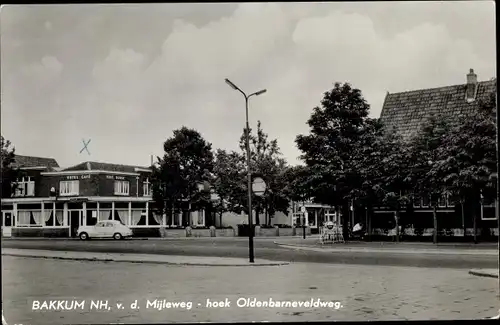 Ak Bakkum Nordholland Niederlande, V. d. Mijleweg - hoek Oldebarneveldweg