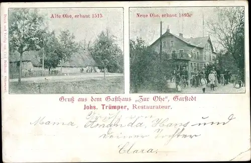 Ak Garstedt Norderstedt in Schleswig Holstein, Gasthaus Zur Ohe, Alte Ohe, Neue Ohe