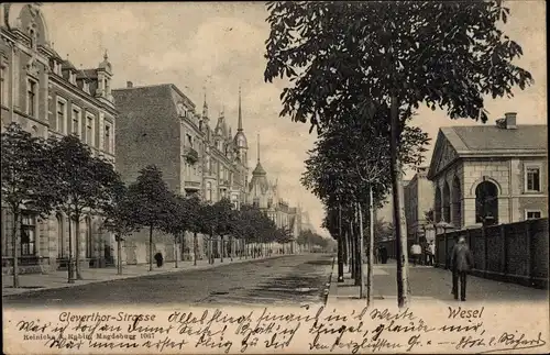 Ak Wesel am Niederrhein, Klever Tor Straße