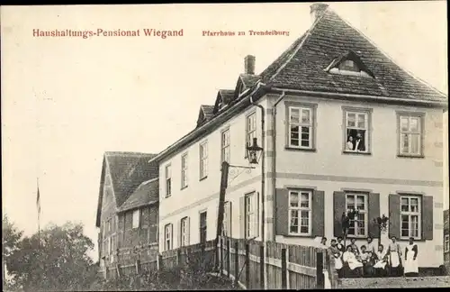 Ak Trendelburg in Nordhessen, Haushaltungs Pensionat Wiegand, Pfarrhaus