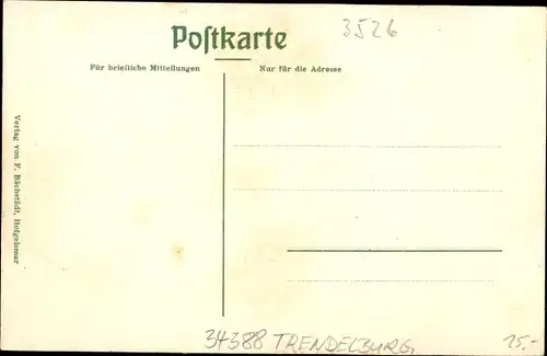 Ak Trendelburg in Nordhessen, Haushaltungs Pensionat Wiegand, Pfarrhaus