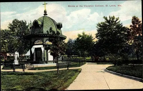 Ak Saint Louis Missouri USA, Shrine at the Visitation Convent