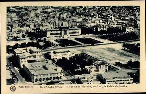 Ak Casablanca Marokko, Place de la Victoire, Palais de Justice