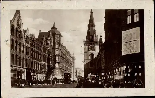 Präge Passepartout Ak Glasgow Schottland, Trongate