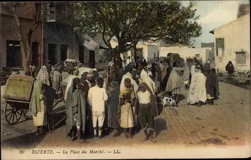 Ak Bizerte Tunesien, La Place du Marche, Araber, Maghreb