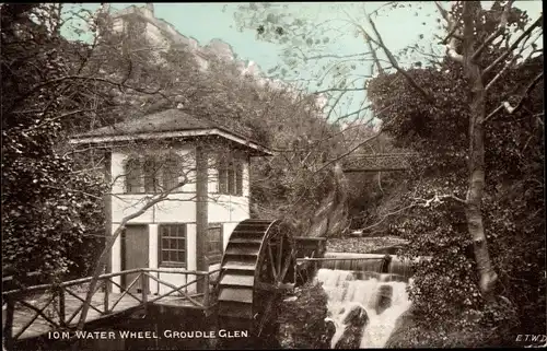 Ak Isle of Man England, Water Wheel, Groudle Glen, Wassermühle
