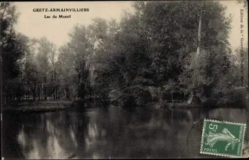 Ak Gretz Armainvilliers Seine et Marne, Lac du Mesnil