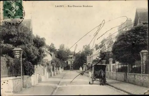 Ak Lagny Seine et Marne, Rue Omerine Brudenne