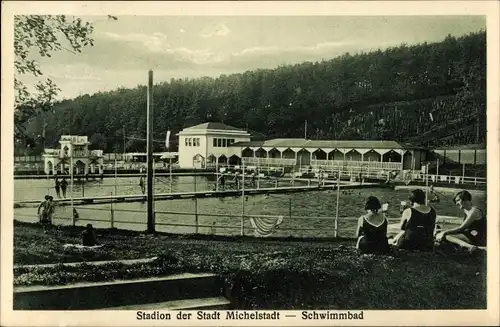 Ak Michelstadt im Odenwald, Schwimmbad