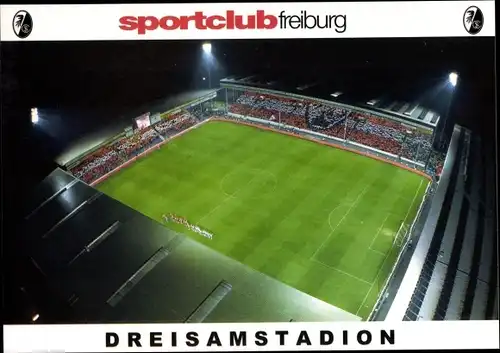 Ak Freiburg im Breisgau, Dreisam Stadion, SC Freiburg, Vogelschau