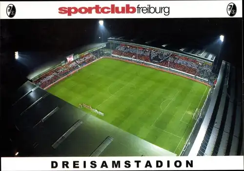 Ak Freiburg im Breisgau, Dreisam Stadion, SC Freiburg, Vogelschau