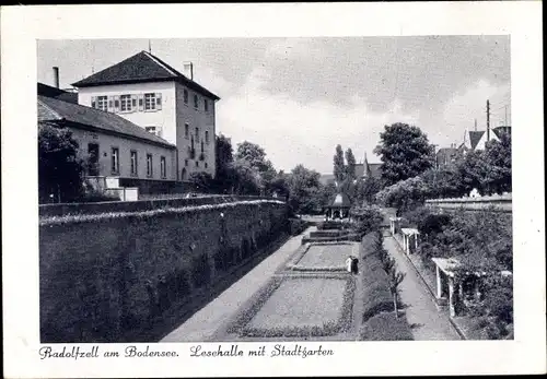 Ak Radolfzell am Bodensee, Lesehalle mit Stadtgarten