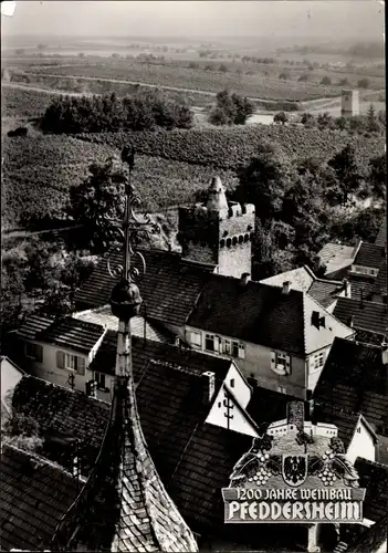 Ak Pfeddersheim Worms in Rheinland Pfalz, Johannesturm mit Weinberganlage St. Georrgenberg