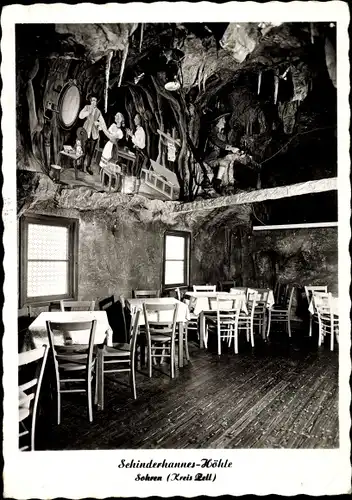 Ak Sohren Zell, Schinderhannes Höhle, Gemälde