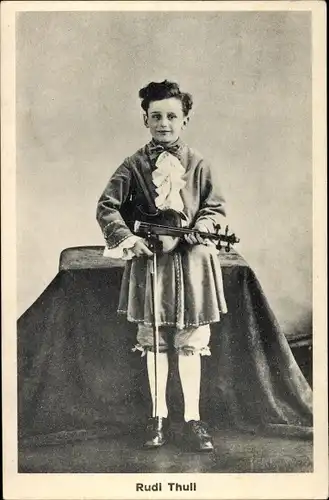 Ak Schauspieler Rudi Thull, Standportrait, Geige