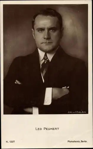 Ak Schauspieler Leo Peukert, Portrait