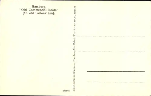 Ak Hamburg Altstadt, Old Commercial Room, Old Sailors Inn, Straßenpartie