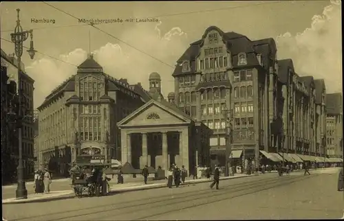 Ak Hamburg, Mönckebergstraße mit Lesehalle