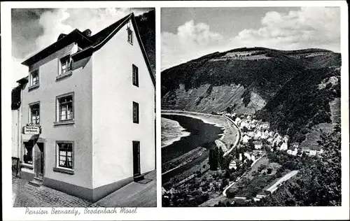 Ak Brodenbach an der Mosel, Pension Bernardy, Panorama