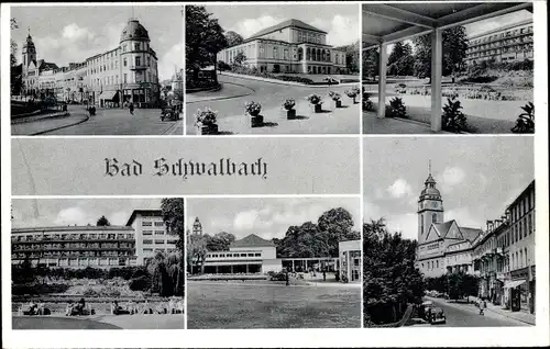 Ak Bad Schwalbach, Kirche, Straßenpartie, Viktoria Apotheke