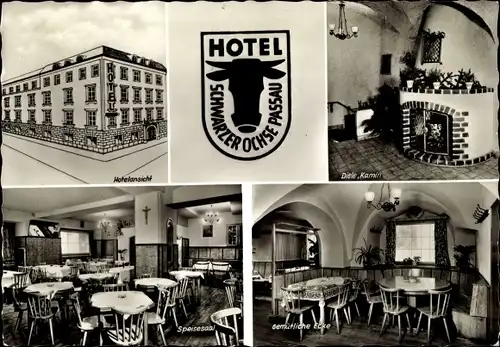 Ak Passau in Niederbayern, Hotel Schwarzer Ochse