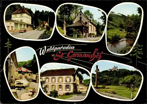 Ak Sankt Germanshof Bobenthal in der Pfalz, Gasthaus, Kapelle