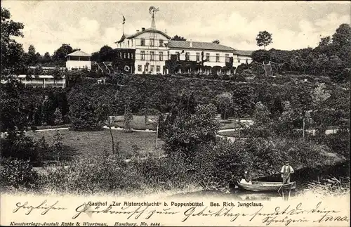 Ak Hamburg Wandsbek Poppenbüttel, Gasthof zur Alsterschlucht