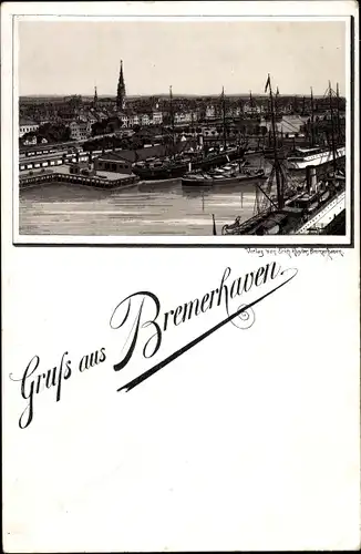 Litho Bremerhaven, Hafenpanorama