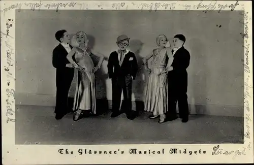 Ak The Glässner's Musical Midgets, Liliputaner