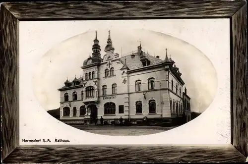 Präge Passepartout Ak Hermsdorf in Thüringen, Rathaus, Ratskeller