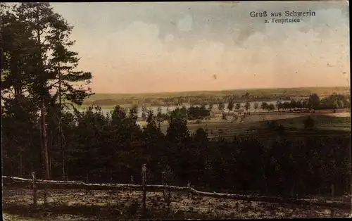 Ak Schwerin Brandenburg, Blick zum Teupitzsee