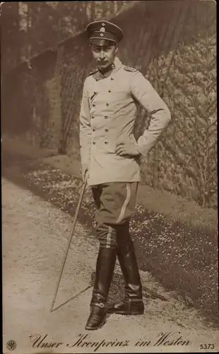 Ak Kronprinz Wilhelm von Preußen im Westen, Uniform, NPG 5373