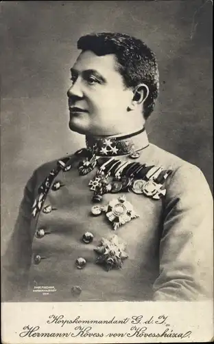 Ak Korpskommandant General der Infanterie Hermann Kövess von Kövessháza, kuk Armee, Orden