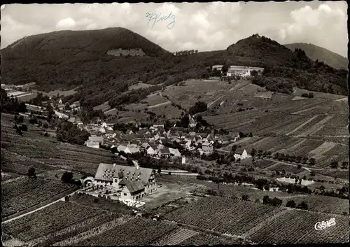 Ak Albersweiler in der Pfalz, Hotel Leinsweiler Hof, Fliegeraufnahme